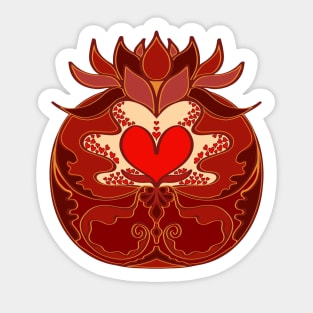 Pomegranate Art Drawing Sticker